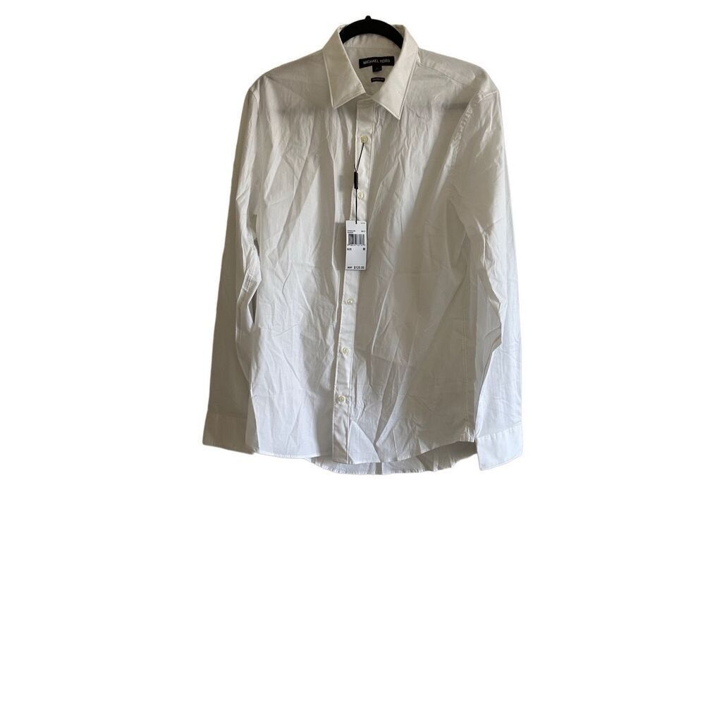 NTW Michael Kors Button-Down White Long Sleeve Tailored Fit Men's Size Medium